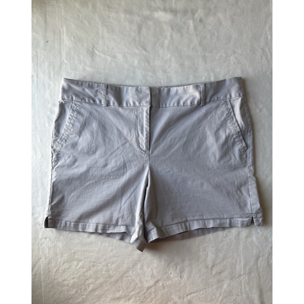 Ann Taylor Loft Women's 14 Shorts Khaki The Riviera Short Cotton Stretch Preppy